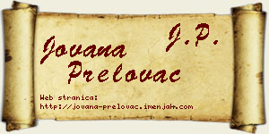 Jovana Prelovac vizit kartica